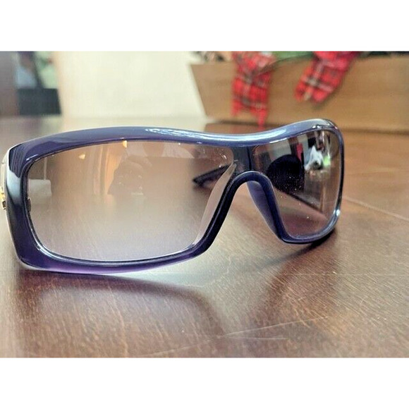 Pre-loved CD DIOR Cannage 2 KTKJN 115 Sunglasses Shield Wraparound Purple Italy - Picture 9 of 12